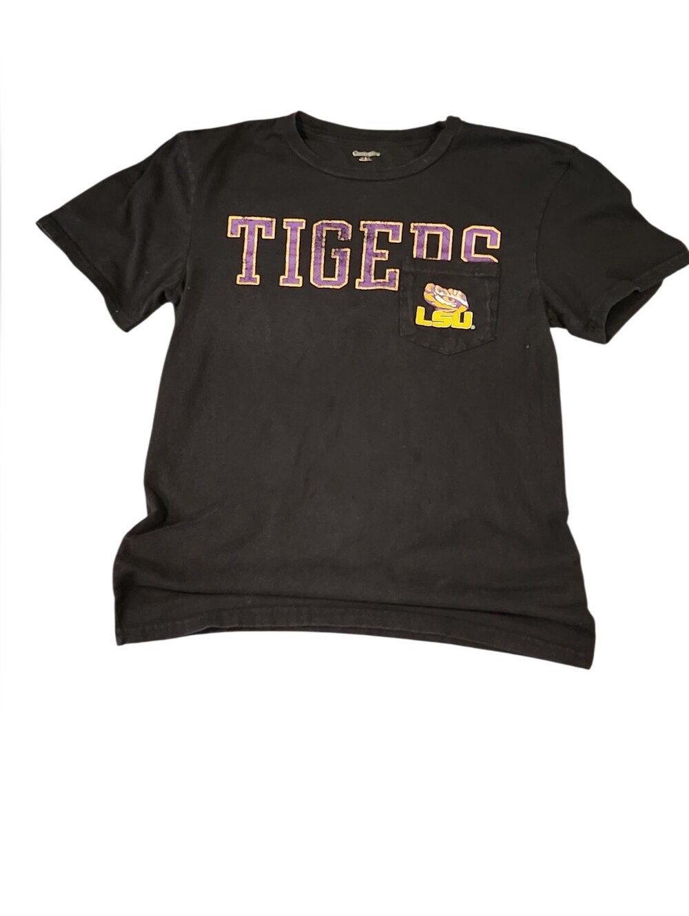 Captivating Apparel LSU Tigers Ladies Black Pocket Tee